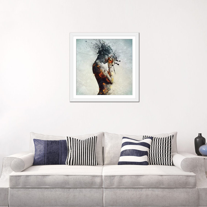 «Delibération» par Mario Sanchez Nevado - reproduction sur toile, Impression encadrée, H 12 po x l 12 po, Blanc