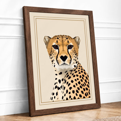 Cheetah's Gaze Modern - Framed Print