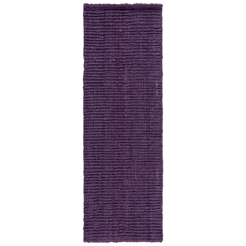 Natural Fiber Hand Woven Jute Solid Color Rug, Runner 2'6" x 8'