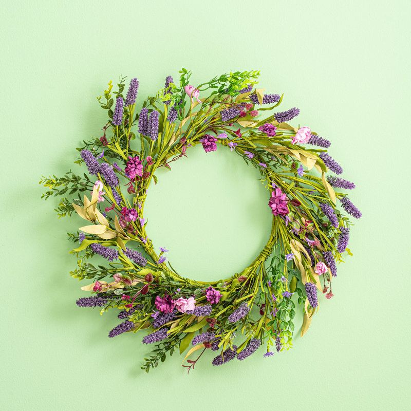 Couronne de 24 po lilas mauve artificielle.