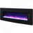 48" Curved Front Wall Mounted Electric Fireplace With Remote And Multi Color Flame And Ember Bed