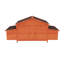 Poulailler d'extérieur en bois avec 2 compartiments gigognes et portes de rangées, plateau étanche, - construction, système de verrouillage à prédateur, espace ventilé, point d'accès facile, perchoir confortable