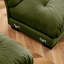Repose-pieds vert avec rangement en velours et pieds en bois-1824692379