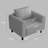Delana 37.8" Wide Faux Leather Armchair-123327079