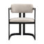 Upholstered Dining Chairs Set of 2 Fabric Armchairs Seating and Sturdy Metal Frame for Modern Elegance-65259715