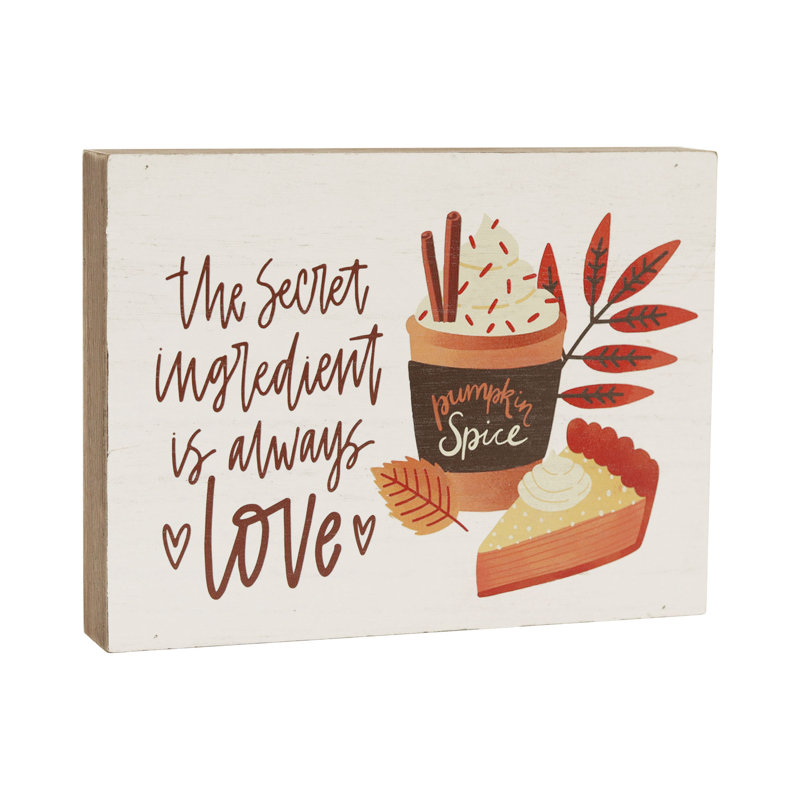 Plaque murale en bois The Secret Ingredient Is Always Love