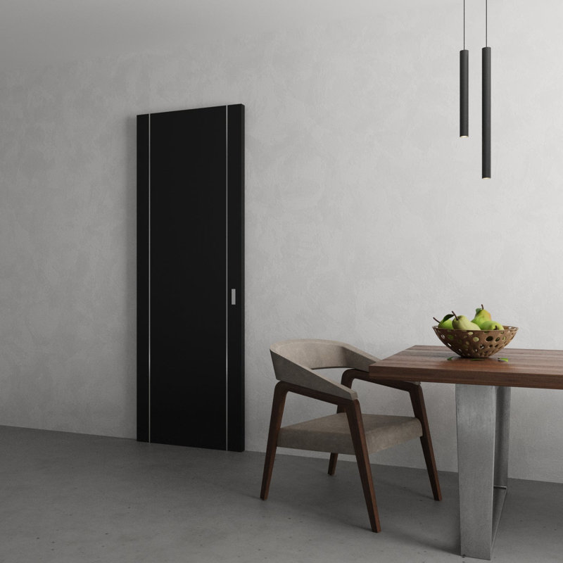 Grange cachée | Planum 0410 | Portes robustes à finition moderne | Ensemble coulissant Magic, 30 po x 96 po