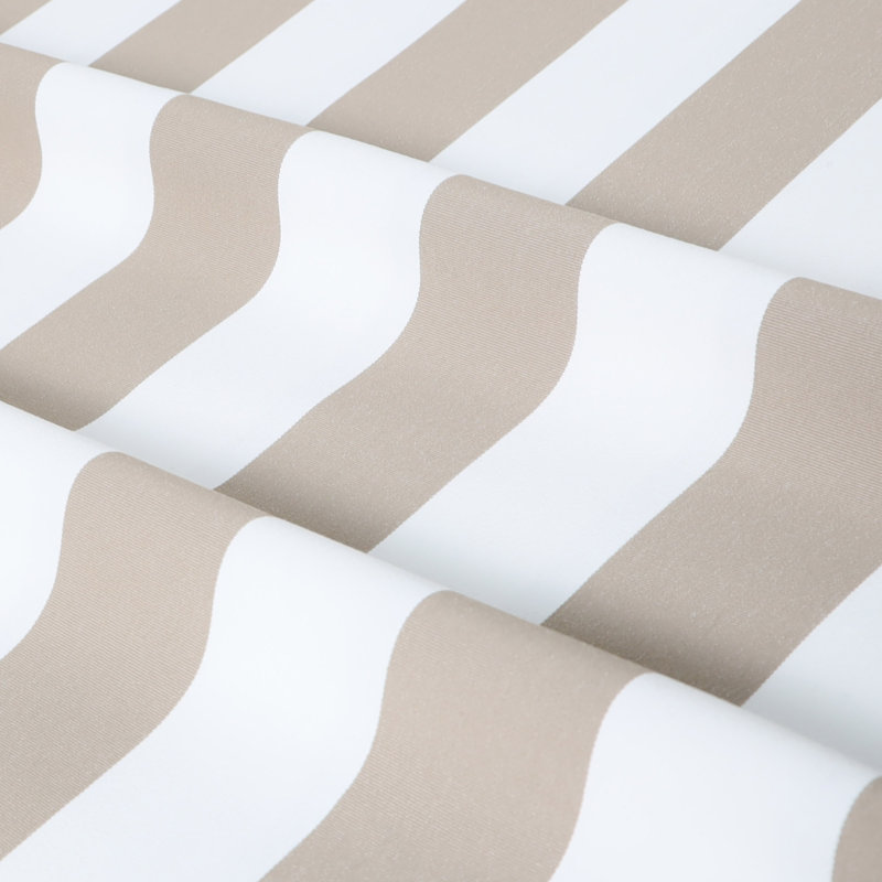 Stripe Outdoor Tab Top Panel, 52" W x 84" L, Khaki