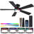46" Low Profile Ceiling Fan Light With Remote/app Control-265384908