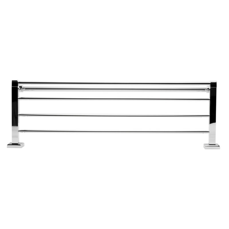 Polished Chrome 24" Wall Mounted Towel Rack and Shelf