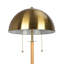 Lampe sur pied 2 lumières Allure, laiton doré, tube en rotin naturel, double chaîne marche / arrêt