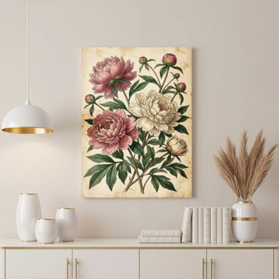 «Gallery Wrap», art mural sur toile pour le salon, la chambre à coucher, le bureau ou le vestibule - décoration murale décorative avec art floral