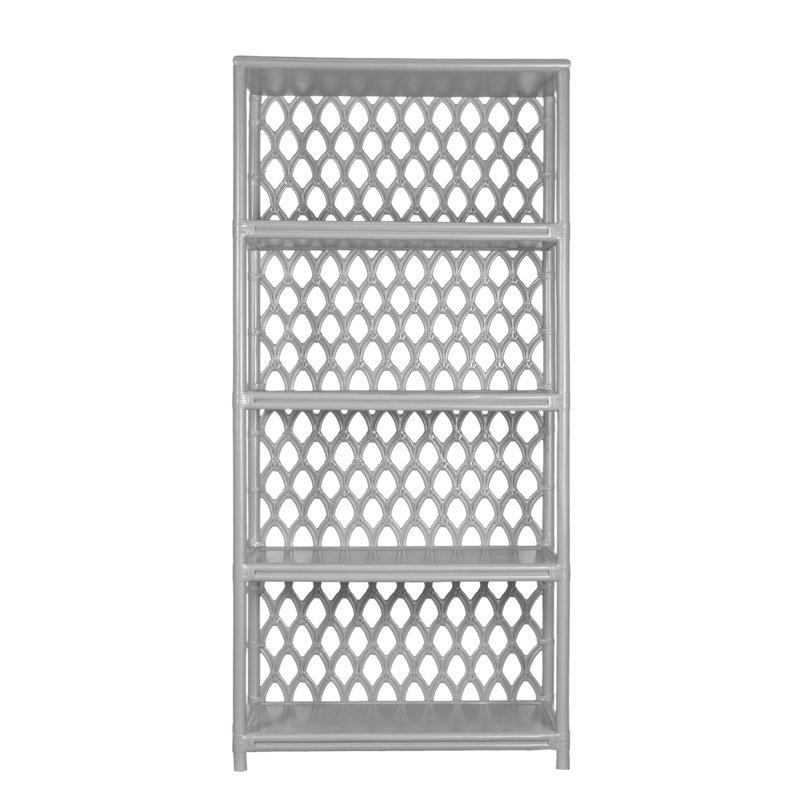 Casablanca 75.5" H x 35.5" W Standard Bookcase, Light Gray