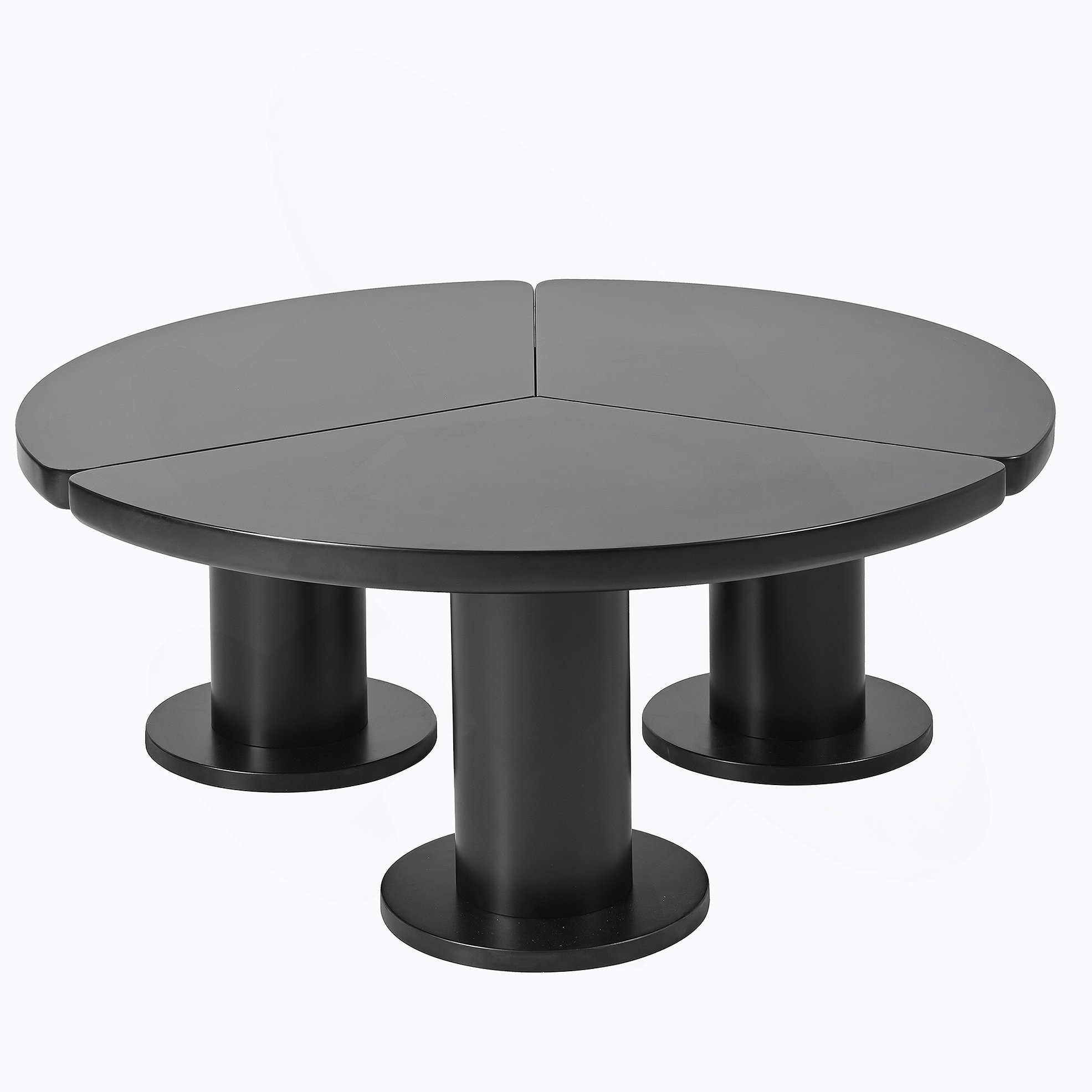 George Oliver F39.4'' Easy Assembly Round Petal-Shaped Coffee Table ...