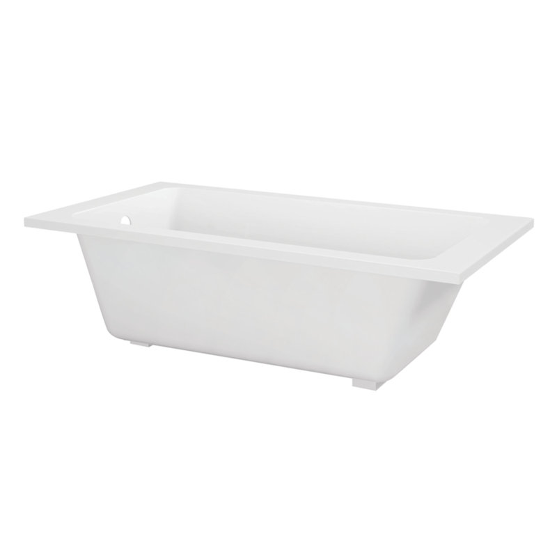 Baignoire encastrée rectangulaire en acrylique 60 pouces avec surface antidérapante Kingston