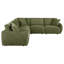 Canapé modulaire rembourré en chenille 5 pièces Henry vert-1766612057-1766612058