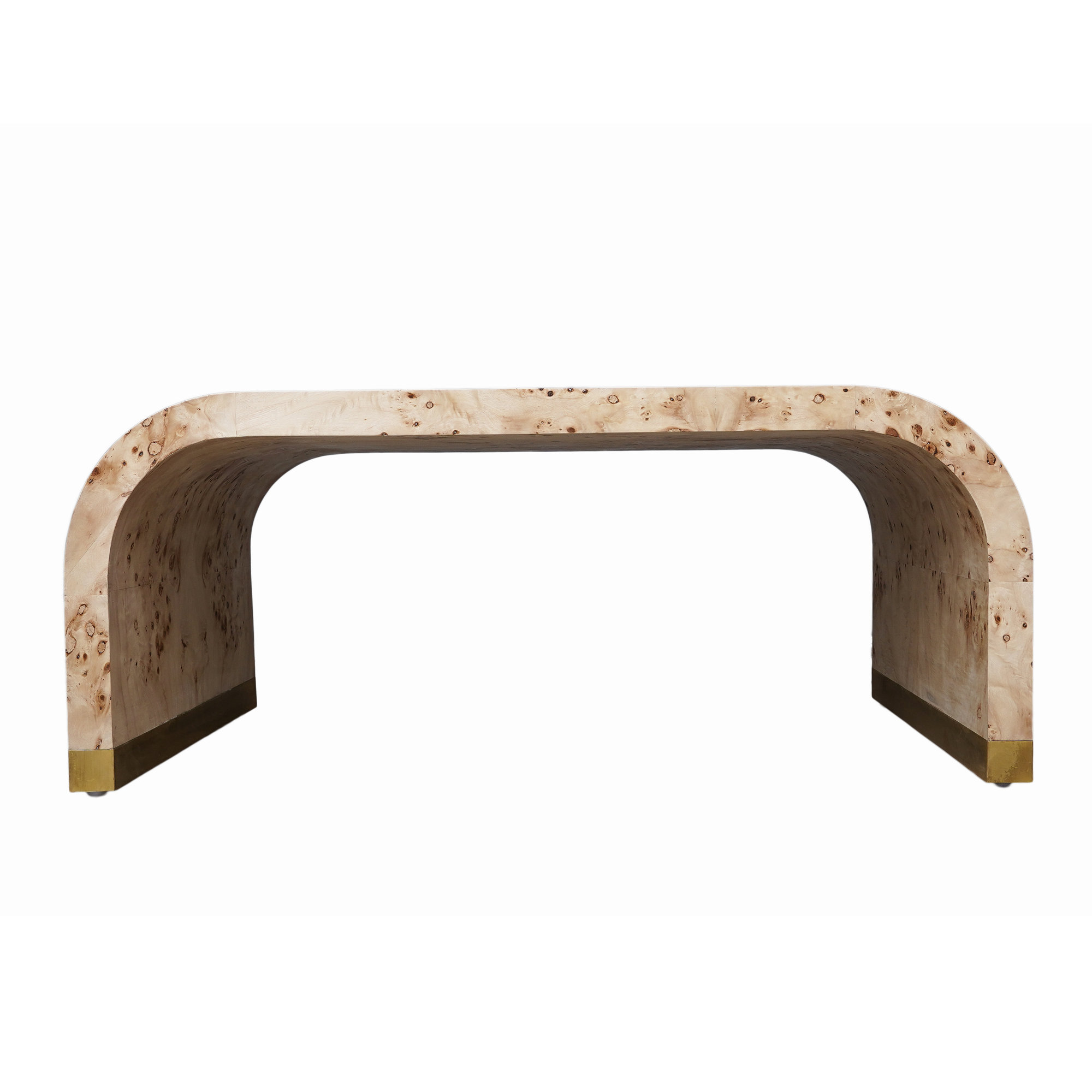 Joss & Main Craigwood Handmade Burl Wood Sled Coffee Table Wayfair