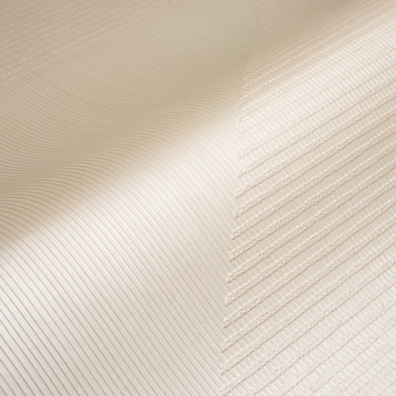 Hand Combed Triangles Wallpaper, Ivory