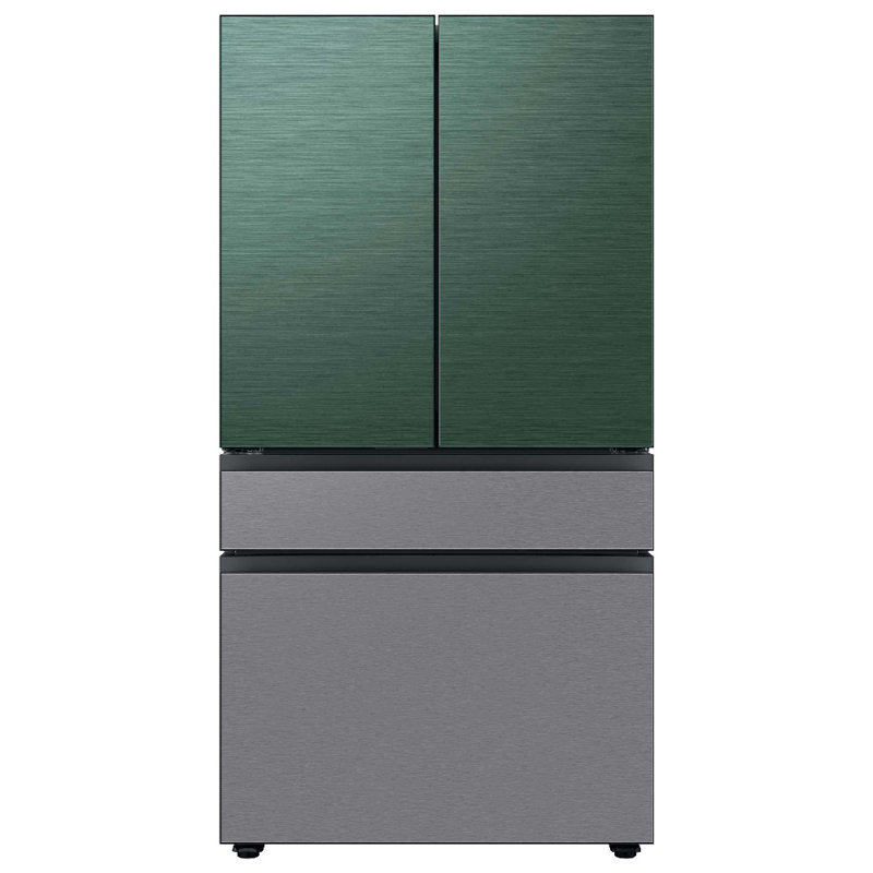 Samsung Bespoke 23 cu. ft. Smart 4-Door Refrigerator with Beverage Center and Custom Panels Included, Stainless Steel