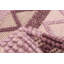 Tapis mauve en laine tressé à la main Southwestern