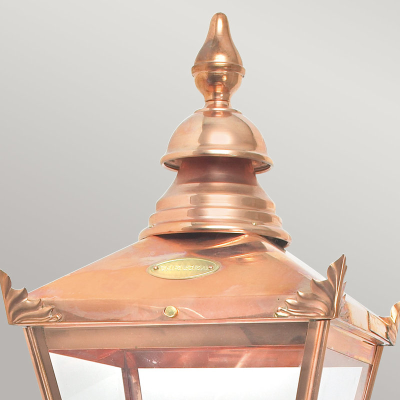 Fajardo Copper Outdoor Wall Lantern, Black, 23.62cm H x 10cm W x 10cm D