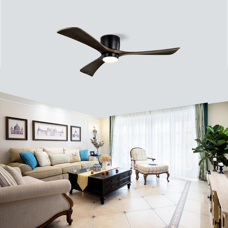 52" Ceiling Fan With Lights Remote Control, DC Motor Ceiling Fans 6 Speed Levels For Patio Living Room