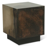 St. George Square Side Table in Oxidized Copper