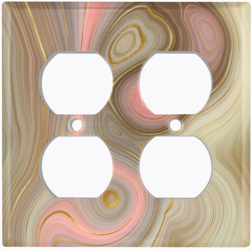 Patterned 2 - Gang Toggle Light Switch Standard Wall Plate