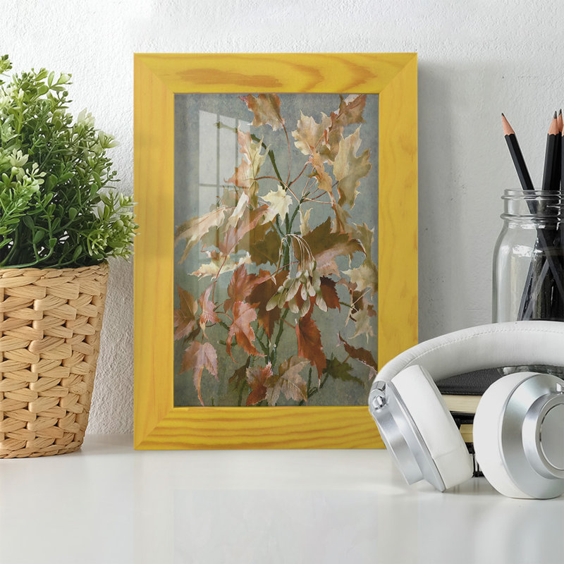 Automne antique II - impression encadrée avec verre, L 6 po x H 8 po x P 1 po, Cadre jaune