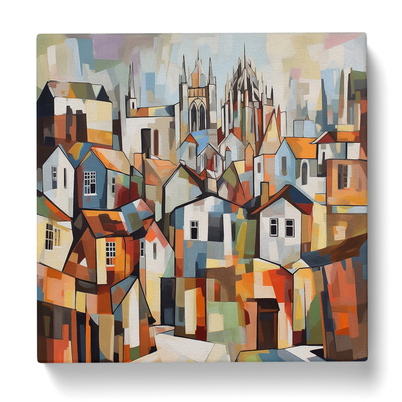 City Of Canterbury Cubism No.1 - Print, 50cm H x 50cm W x 3cm D