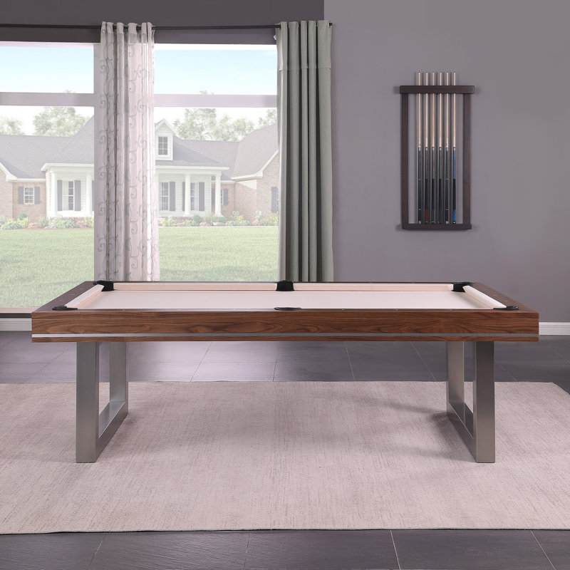 Table de billard en bois massif Harmony, Sable résistant à l'eau, 7 pi, Noyer naturel