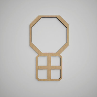 Panneaux muraux décoratifs en bois Johnston, moyen, l 25 3/4 po x H 15 3/8 po x T 3/8 po, chêne blanc Johnston