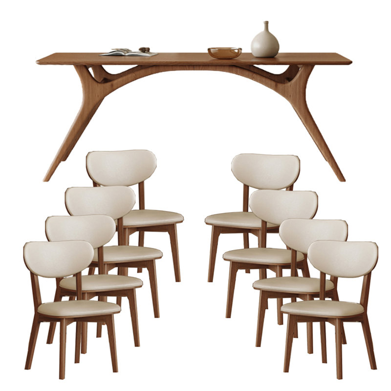 Morasco Solid Wood Top Four Leg Dining Set, 9