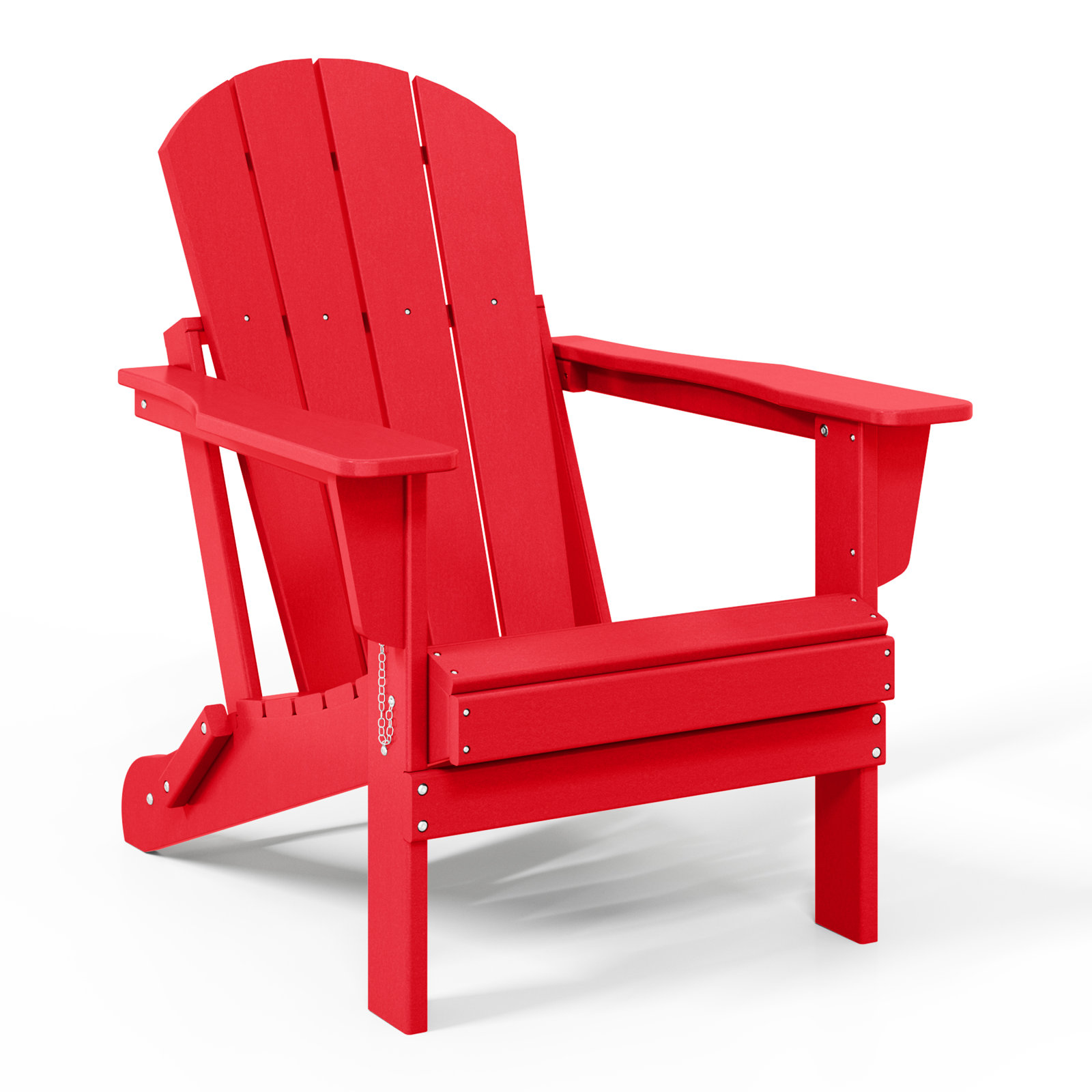 Laguna Foldable Outdoor Adirondack Set, Red