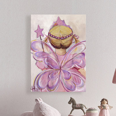 Petit princesse féerique blonde, art sur toile
