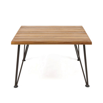 ZION INDUSTRIAL WOOD AND METAL COFFEE TABLE