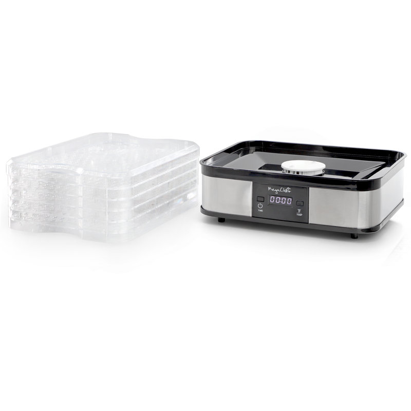 MegaChef 5 Tray Food Dehydrator with Timer and Temperature Control