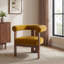 Chaise d'appoint moderne rembourrée avec accoudoirs ronds