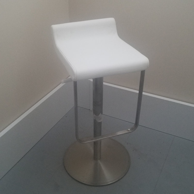 Tabouret pivotant à hauteur réglable, Blanc
