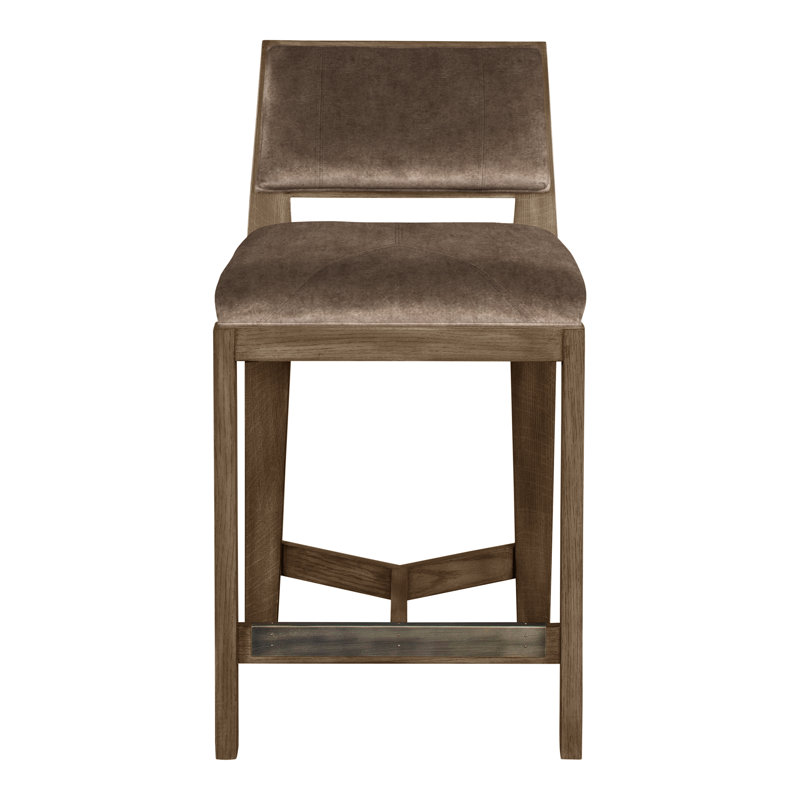 Scoville By Thom Filicia Upholstered Counter Stool with Solid Wood Frame, Hampton, Terre Nadia