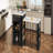 Extendable island console with drawers, double-door cabinet, and open shelving. Serves as dining table, temporary breakfast bar, and afternoon tea lounge