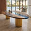 Evohe Oval Walnut Double Pedestal Dining Table-1200438203