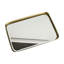 Table basse avec plateau rectangulaire en verre et métal doré mat 26,5 po Sterling Modern-703284014