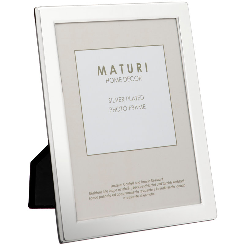 Silver Plated Flat Edge Photo Frame, 	4" x 4"
