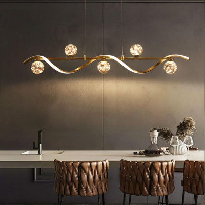 Modern Restaurant Linear Kitchen Island Light