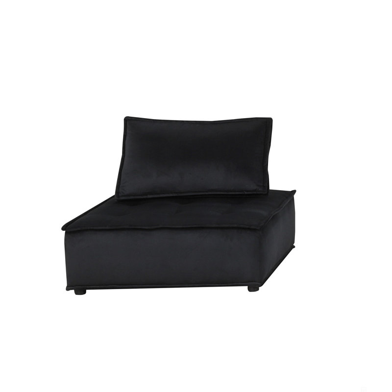 Armless Lounge Chair, Black