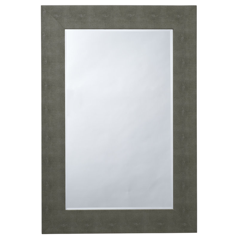 Miroir décoratif biseauté Structure, Gris