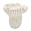 Corbeille à sable sable et ciment 9,3 x 9 x 8,7 po, finition beige texturée, forme irrégulière ondulée pour les herbes dans les espaces intérieurs aspect vieilli, plantes grasses