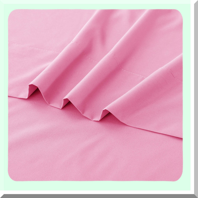 Luxury Pink Microfiber Twin Flat Sheet - Silky Soft, Wrinkle Resistant, Exceptionally Comfortable Bedding