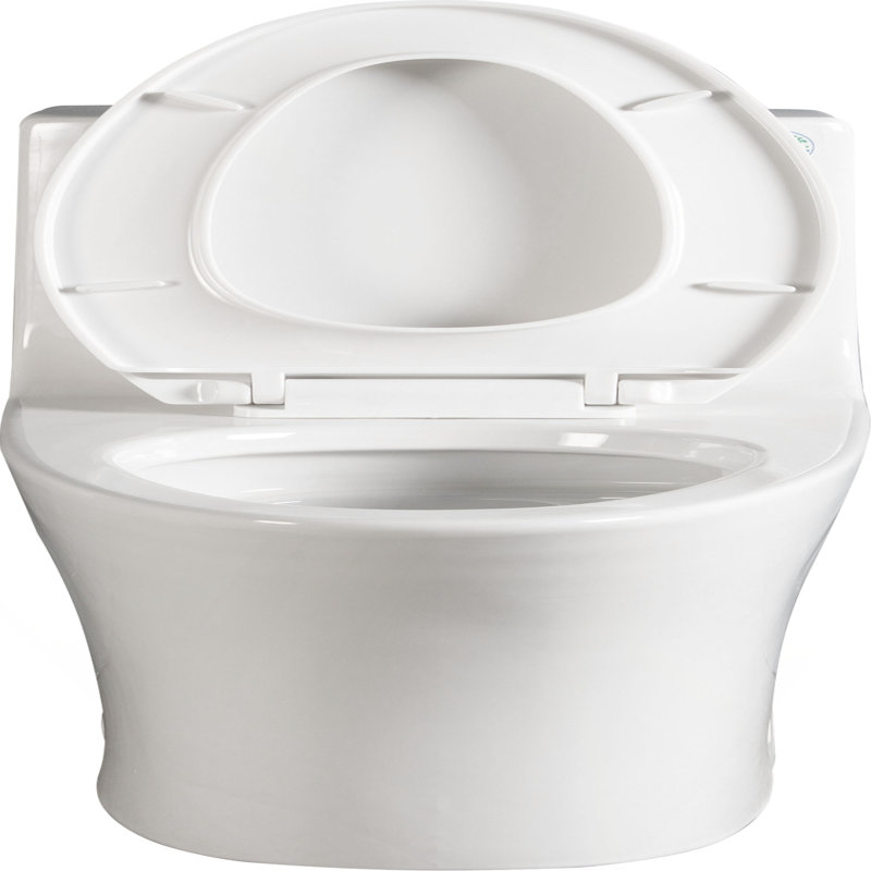 Toilette une pièce, 1,1 / 1,60 GPF écoénergétique, à double chasse allongée, à fixation au sol, hauteur de confort, toilette conforme ADA avec siège à fermeture douce inclus